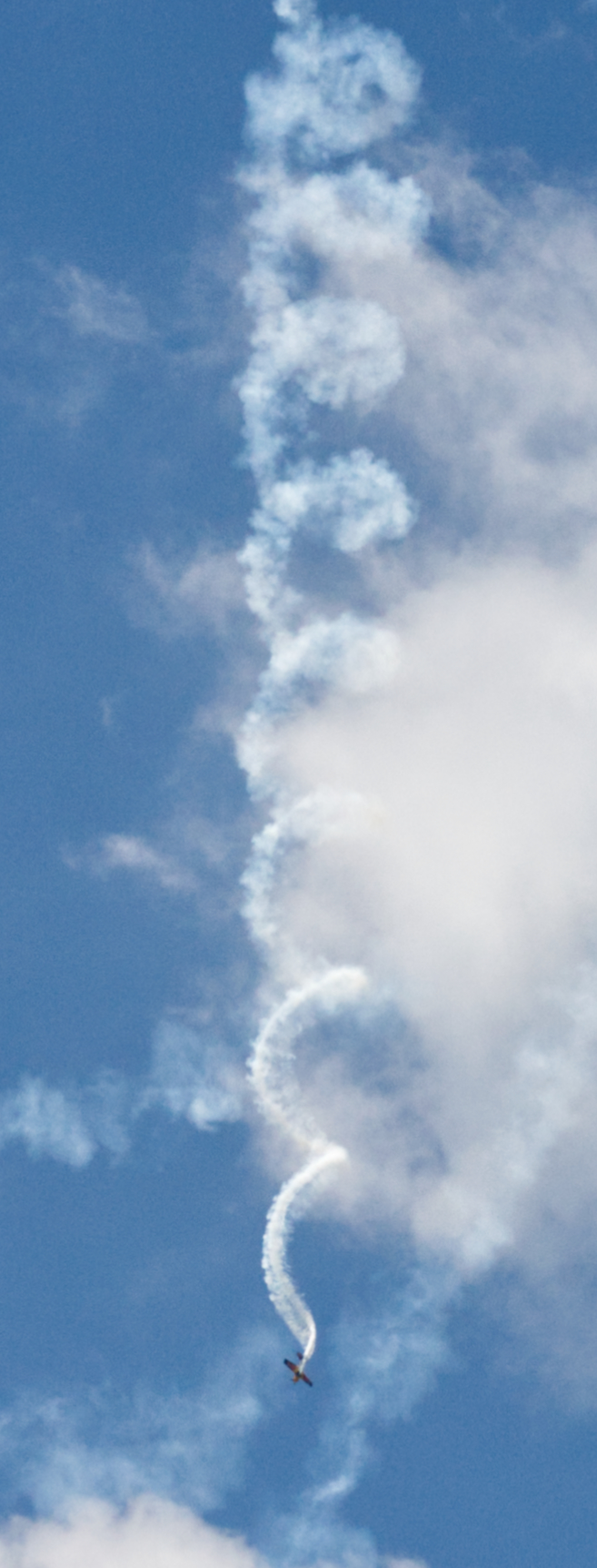 Red Bull aerobatics plane performing a spin